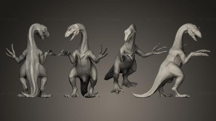 Статуэтки животных (Теризинозавр 1, STKJ_0454) 3D модель для ЧПУ станка
